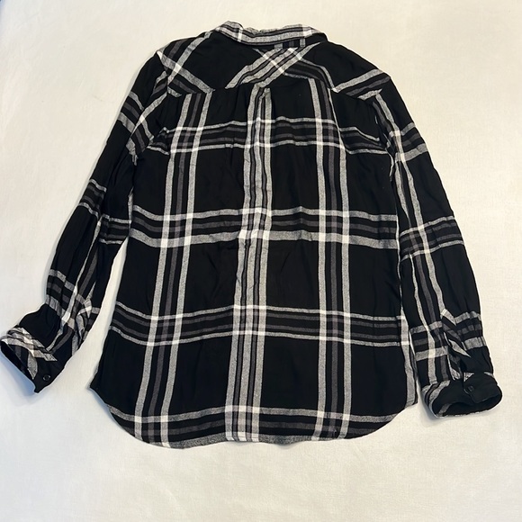 Rails Hunter Plaid Black & White Button Down Flannel - Picture 7 of 7
